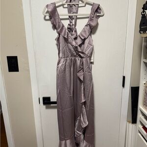Elegant Lavender Ruffle Dress